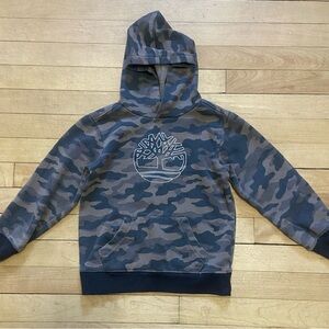 Boys Brown Camo Timberland Pullover Hoodie Sweatshirt Size 6